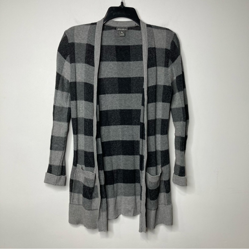 Eddie Bauer checkered cardigan sweater size XS‎